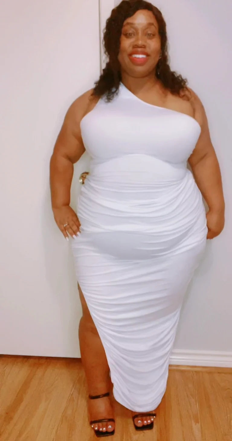 White One Shoulder Dress