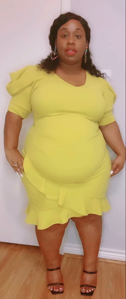 Mustard  Dress